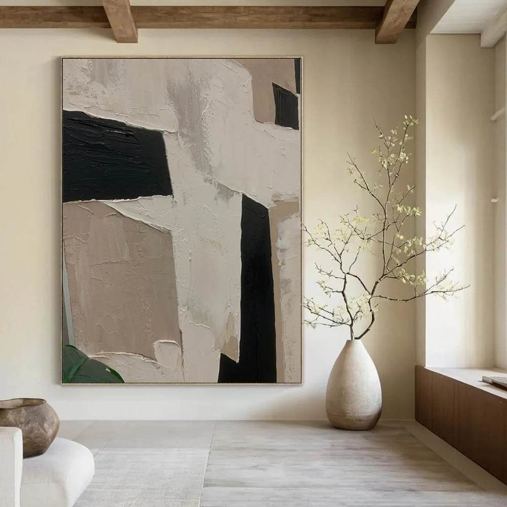 Custom Hand-painted Mural Rooftop Bedroom Abstract Artwork Z4WFY